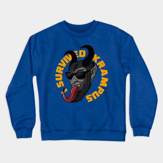 Funny Krampus Christmas Cool Krampus Merry Krampus Funny Meme Crewneck Sweatshirt by BoggsNicolas